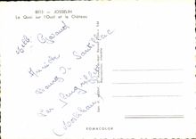 MODERN CARD Josselin the Quay On Oust And the Castle