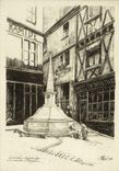 CPM Musee D'Angers La Fontaine Pied Boulet Angers Dessin Plume d'Abel Ruel