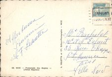 CPM Nice Promenade Des Anglais L'Hotel Negresco