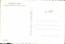 MODERN CARD Gorges of the Tarn Castle Of Coze