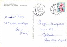 MODERN CARD Boursault Seen Air the Castle