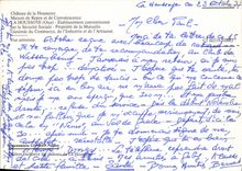 POSTAL MODERNA castillo de la clínica de reposo y de la convalecencia Houssoye de Houssoye