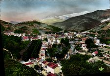 MODERN CARD Amelie Les Bains View And Solid mass Of Canigou