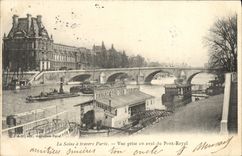 CPA La Seine A Travers Paris Vue Prise En Aval Du Pont Royal Bateaux 