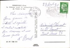 POSTAL MODERNA Pierrefonds el castillo antes de Retauration De Viollet el duque