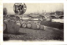 CPM Paris Reproduction D'Une Carte La Seine A Bercy