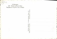 MODERN CARD In Brittany Points Of Roz De Sein Storm On the Lighthouse Of the Old woman