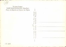 MODERN CARD Saint Jean Pied Of the Port Places Market And Bell-tower Of the Church