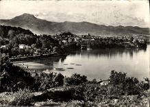 MODERN CARD Hendaye free Spanish Border View between the 3 crowns