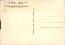 CPM Poitiers Palais De Justice La Salle Des Pas Perdus Cheminees et verrieres