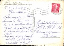 MODERN CARD the Dimension of Cannes Azure the Port View Of Suquet