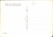 MODERN CARD Mont Saint Michel the Mount By Equinoctial tide