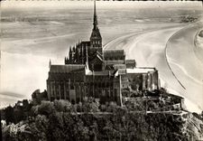 MODERN CARD In Normandy Mont Saint Michel Seen Air the Mount And Coueson