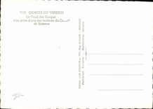 MODERN CARD Gorges Of the Verdon Fund Of the Falls Seen from of One Of the Windows