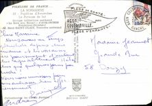 CPM La Normande Papillons D'Avranches La Porteuse De Lait d'Avranches Ane Mule