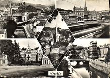 MODERN CARD Tulle View Quays the Cathedral Prefecture Quays