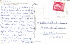 POSTAL MODERNA Sables d'Olonne la playa y el terraplén