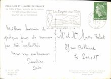 POSTAL MODERNA colores y luz de Francia la dimensión del milagro azul de la naturaleza de Vence