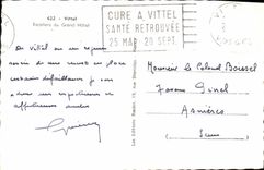 POSTAL MODERNA escaleras de Vittel del hotel grande