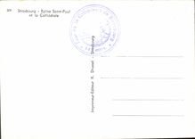 MODERN CARD Strasbourg Church Saint Paul And the Cathedral