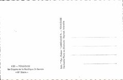 POSTAL MODERNA Toulouse la cripta del St Sernin de la basílica