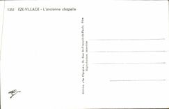 POSTAL MODERNA aldea de Eze la cámara acorazada vieja