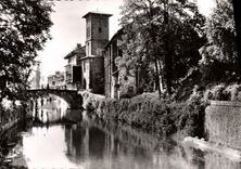 CPM St Jean Pied De Port La Nive Le Pont d'Espagne Et l'Eglise