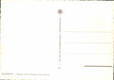 VINTAGE POSTCARD Biarritz Rock Of the Virgin Fish pond