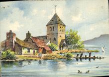 VINTAGE POSTCARD Fantasy Seen artistic Manor