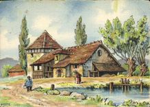 CPA Fantaisie Vue artistique Maison