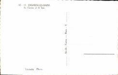 MODERN CARD Enghien Les Bains the Casino And the Lake