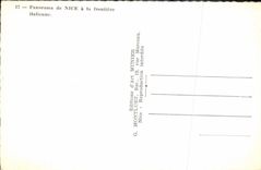 Panorama de la POSTAL de la VENDIMIA de Niza en el italiano de la frontera