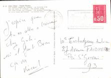 POSTAL MODERNA dimensión de las rocas rojas francesas azules de riviera de Esterel la cornisa del oro