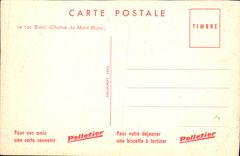 POSTAL MODERNA las cadenas blancas del lago del sitio para acampar de Mont Blanc Pelletier