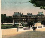 VINTAGE POSTCARD Paris the Palate And the Garden Of Luxembourg
