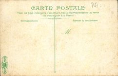 VINTAGE POSTCARD Paris Public garden and Turn St Jacques