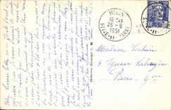 VINTAGE POSTCARD Palate De Fontainebleau the Louis Wing And the Staircase Of the Horseshoe