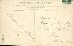 VINTAGE POSTCARD Fontainebleau Room To be slept Of Napoleon 1st