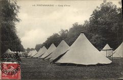 VINTAGE POSTCARD Fontainebleau Camp of Avon Militaria