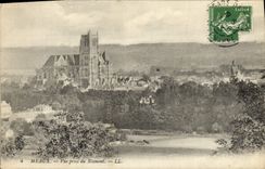 VINTAGE POSTCARD Meaux Seen from Of Blamont