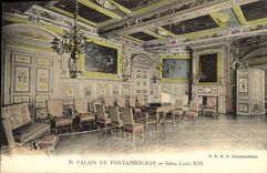 CPA Palais De Fontainebleau Salon Louis XIII