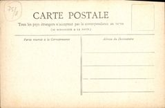 Periódico de París de la POSTAL de la VENDIMIA pequeño Arc de Triomphe