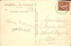 VINTAGE POSTCARD Paris While Strolling Notre Dame Overall picture