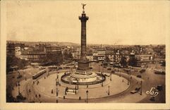 POSTAL París de la VENDIMIA el Bastille