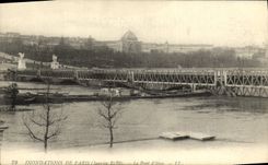 VINTAGE POSTCARD Floods Of Paris the Bridge of lena