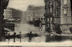 CPA Inondations De Paris Gae Saint Lazare Et Place De Rome