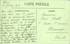 Inundaciones de la POSTAL de la VENDIMIA del ferrocarril de París del Invalids