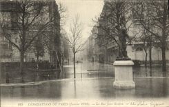 CPA Inondations De Paris La Rue Jean Goujon