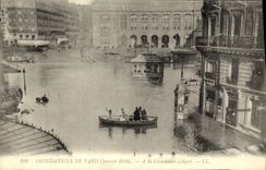 CPA Inondations De Paris A La Gare Saint Lazare