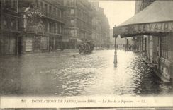 CPA Inondations De Paris La Rue De La Pepiniere